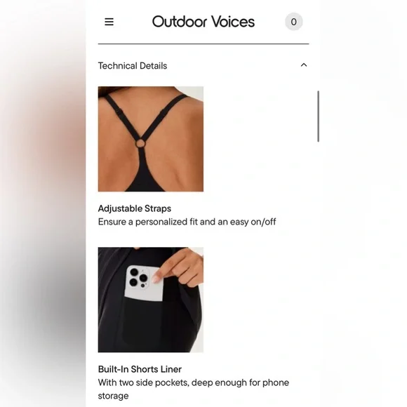 Outdoor Voices The Exercise Dress Mango S NWT - Picture 15 of 16